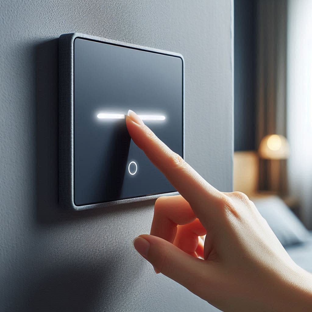 Dimmer switch being activated by touch